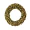 6ft. Clear LED Lights Flocked Artificial Christmas Wreath With Pinecones